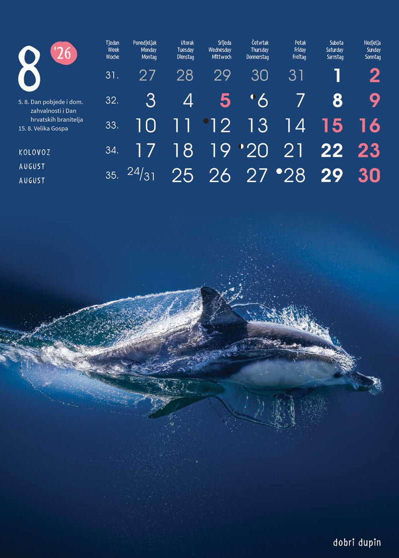 Promotivni zidni kalendar Životinje