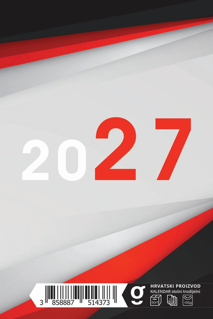 Promotivni stolni kalendar čestitka - vertikalni