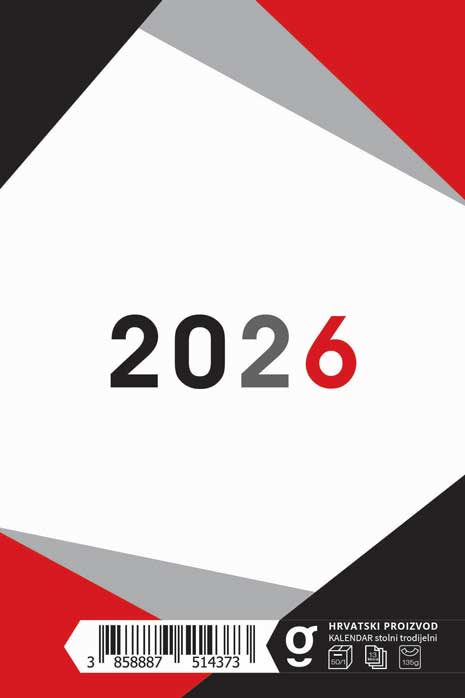 Promotivni stolni kalendar čestitka - vertikalni