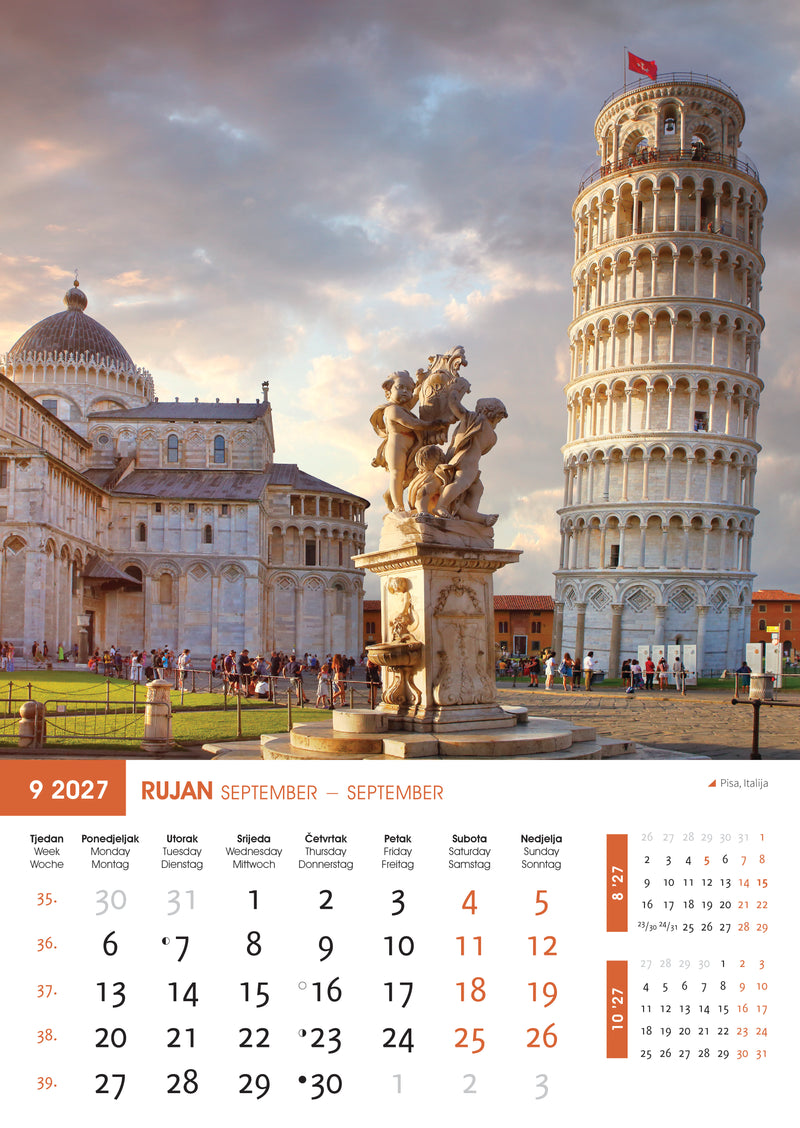 Promotivni zidni kalendar Biseri svijeta