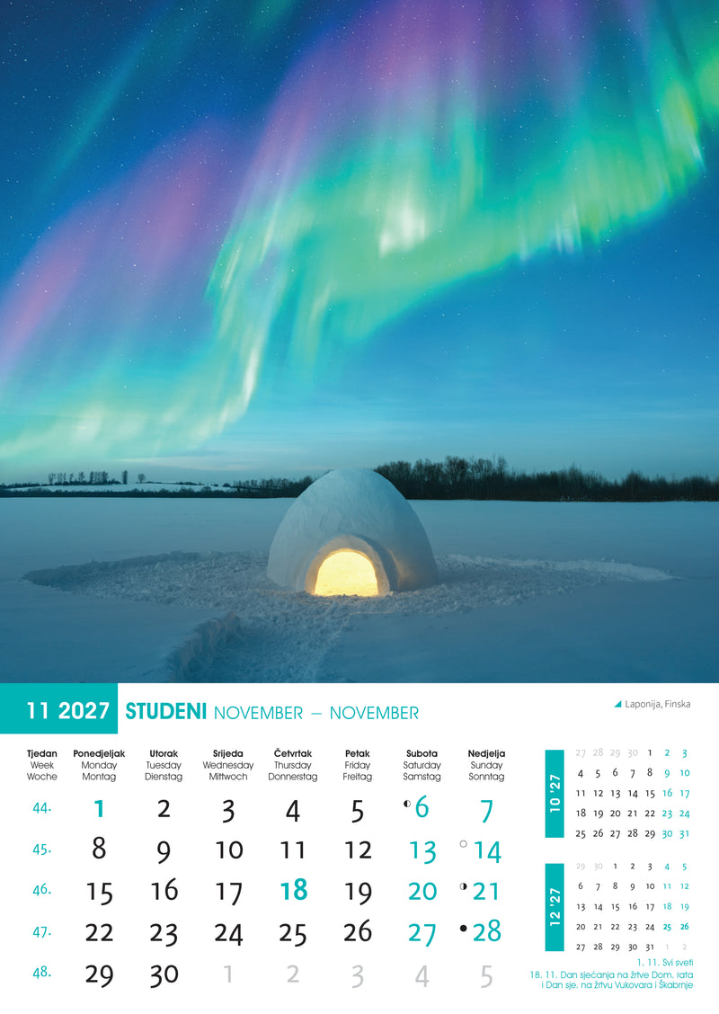 Promotivni zidni kalendar Biseri svijeta