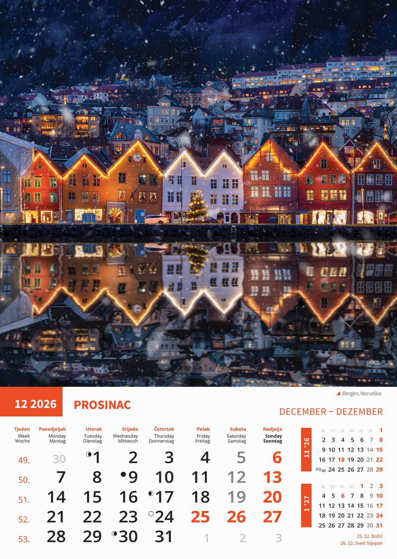 Promotivni zidni kalendar Biseri svijeta