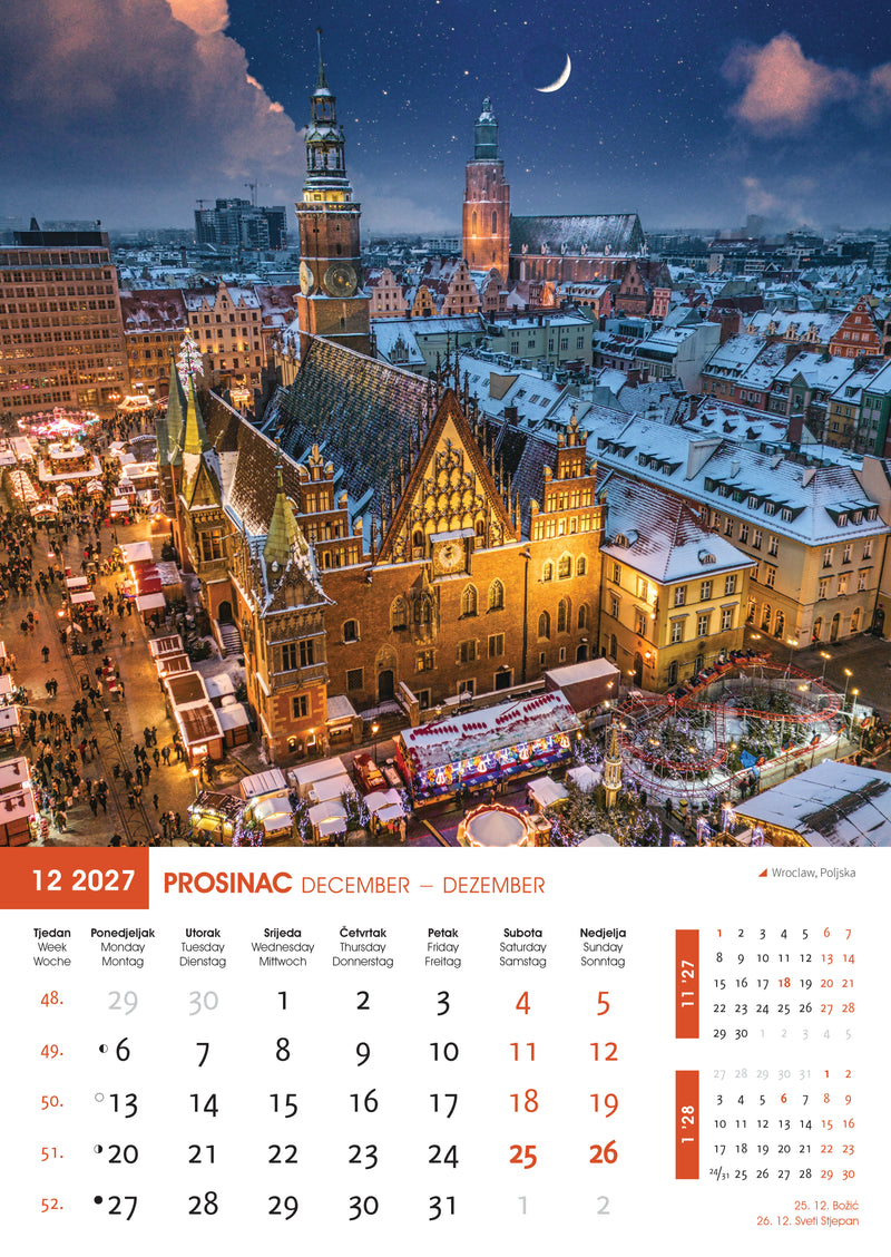 Promotivni zidni kalendar Biseri svijeta