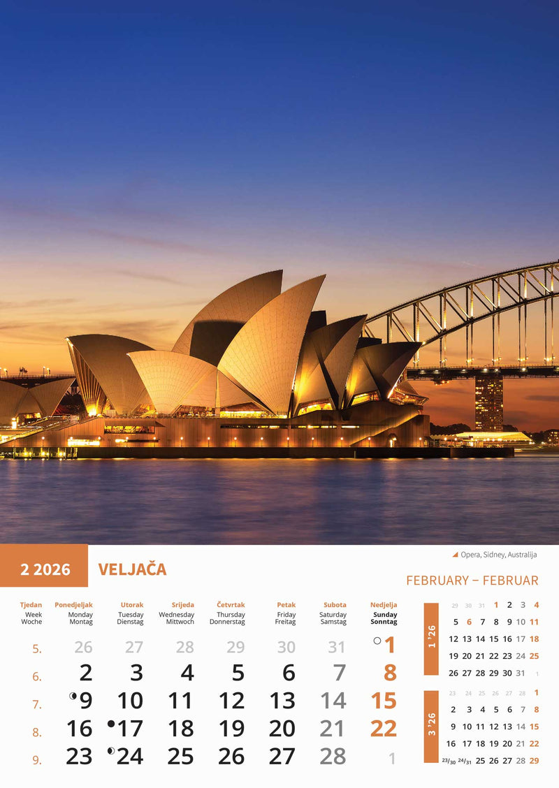 Promotivni zidni kalendar Biseri svijeta