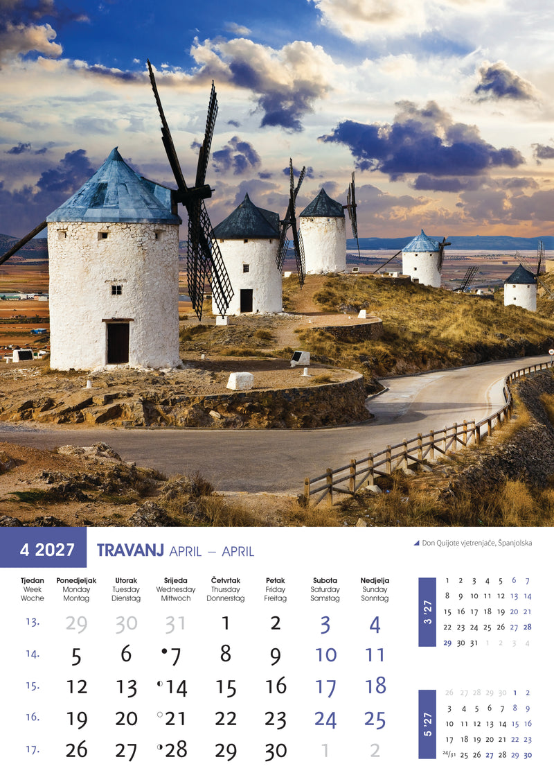 Promotivni zidni kalendar Biseri svijeta