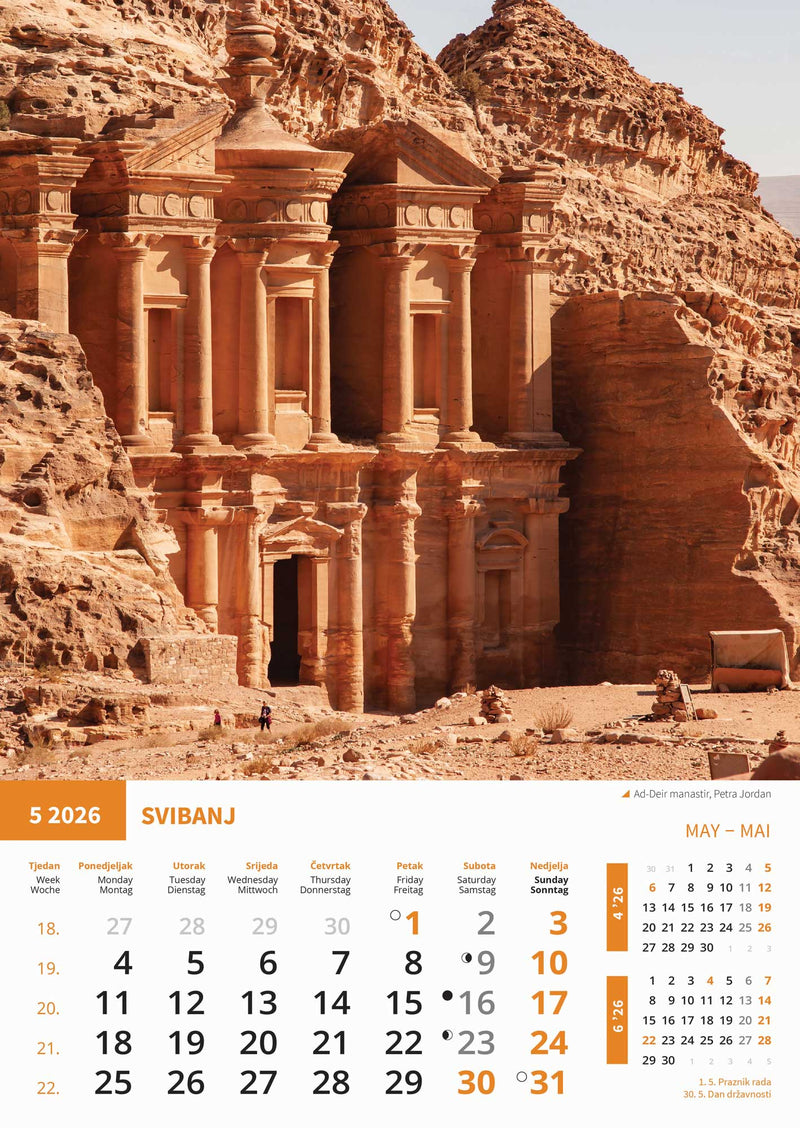 Promotivni zidni kalendar Biseri svijeta