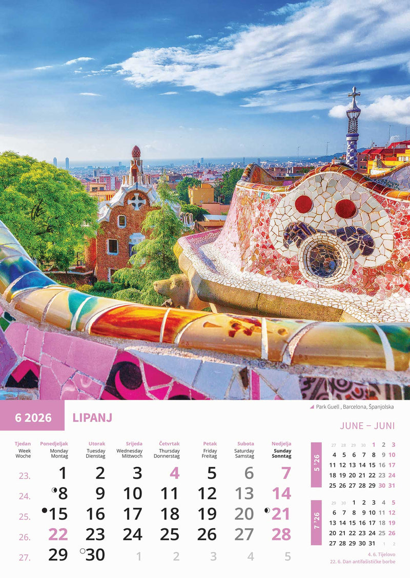 Promotivni zidni kalendar Biseri svijeta