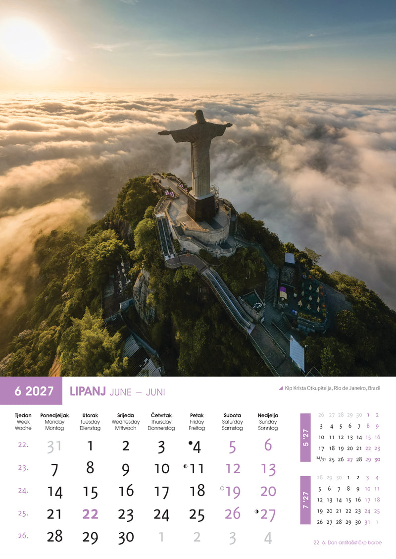 Promotivni zidni kalendar Biseri svijeta