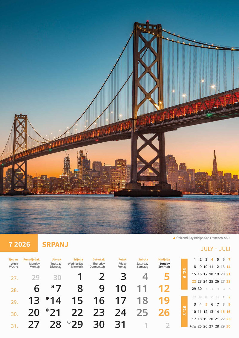 Promotivni zidni kalendar Biseri svijeta