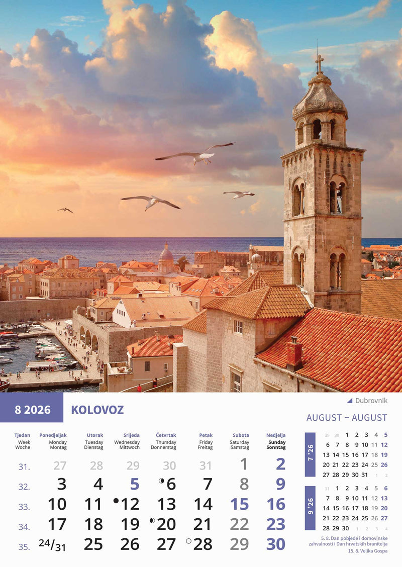 Promotivni zidni kalendar Biseri svijeta