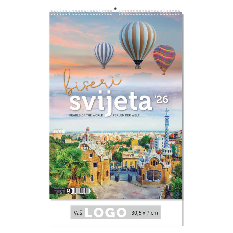 Promotivni zidni kalendar Biseri svijeta
