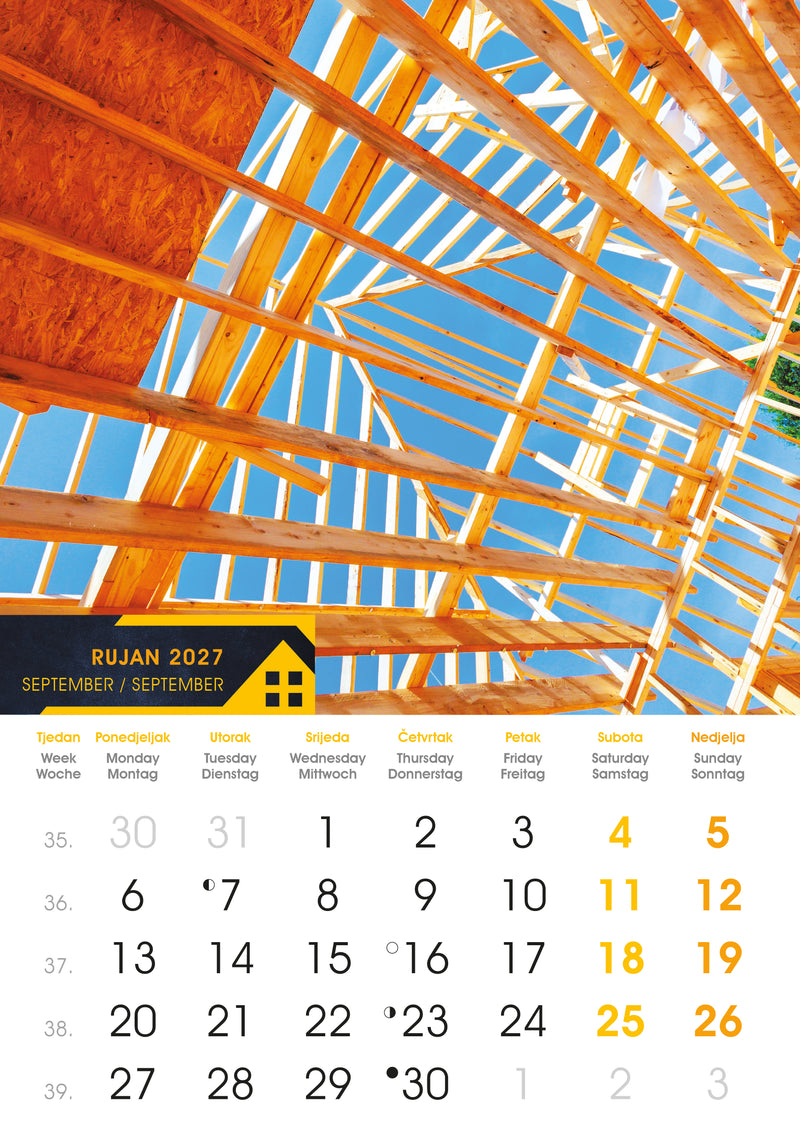 Promotivni zidni kalendar S gradilišta