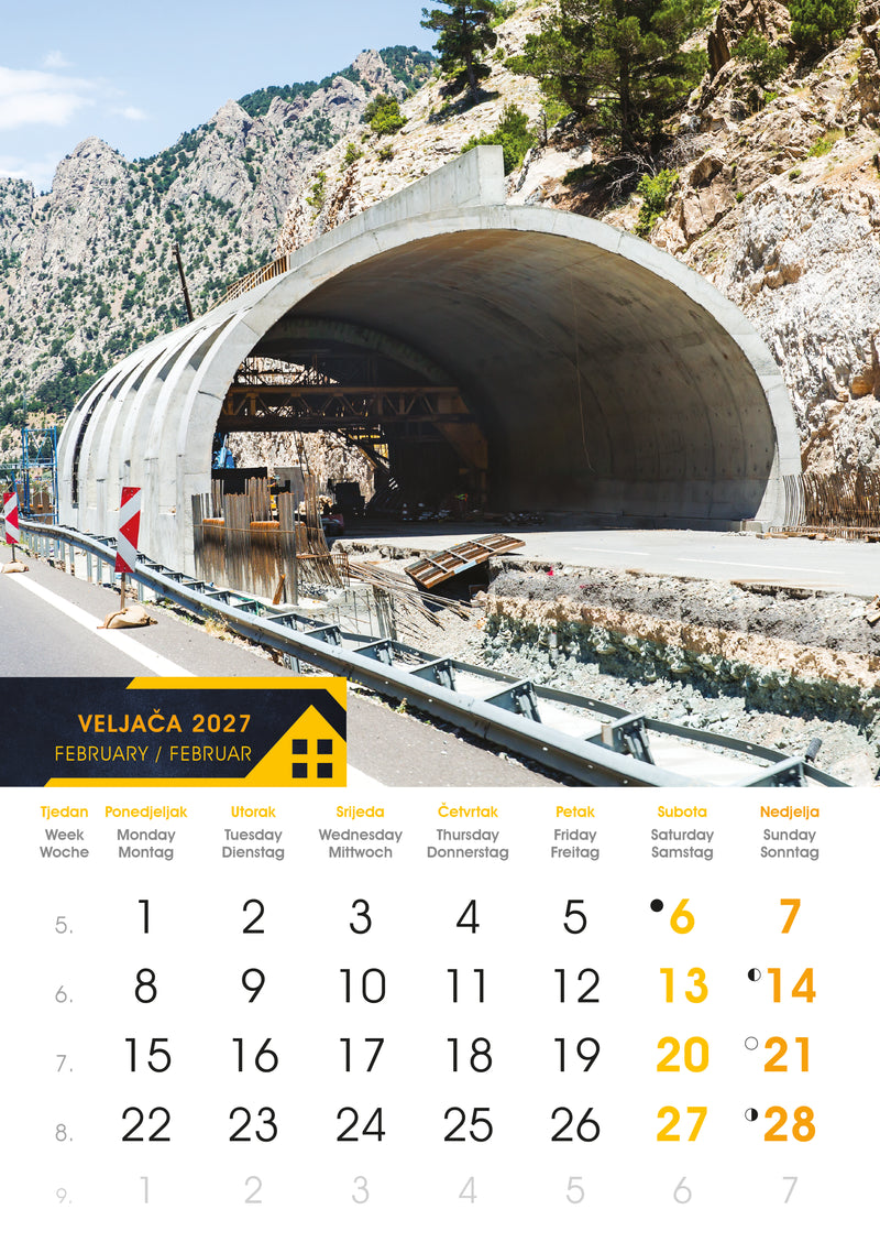 Promotivni zidni kalendar S gradilišta