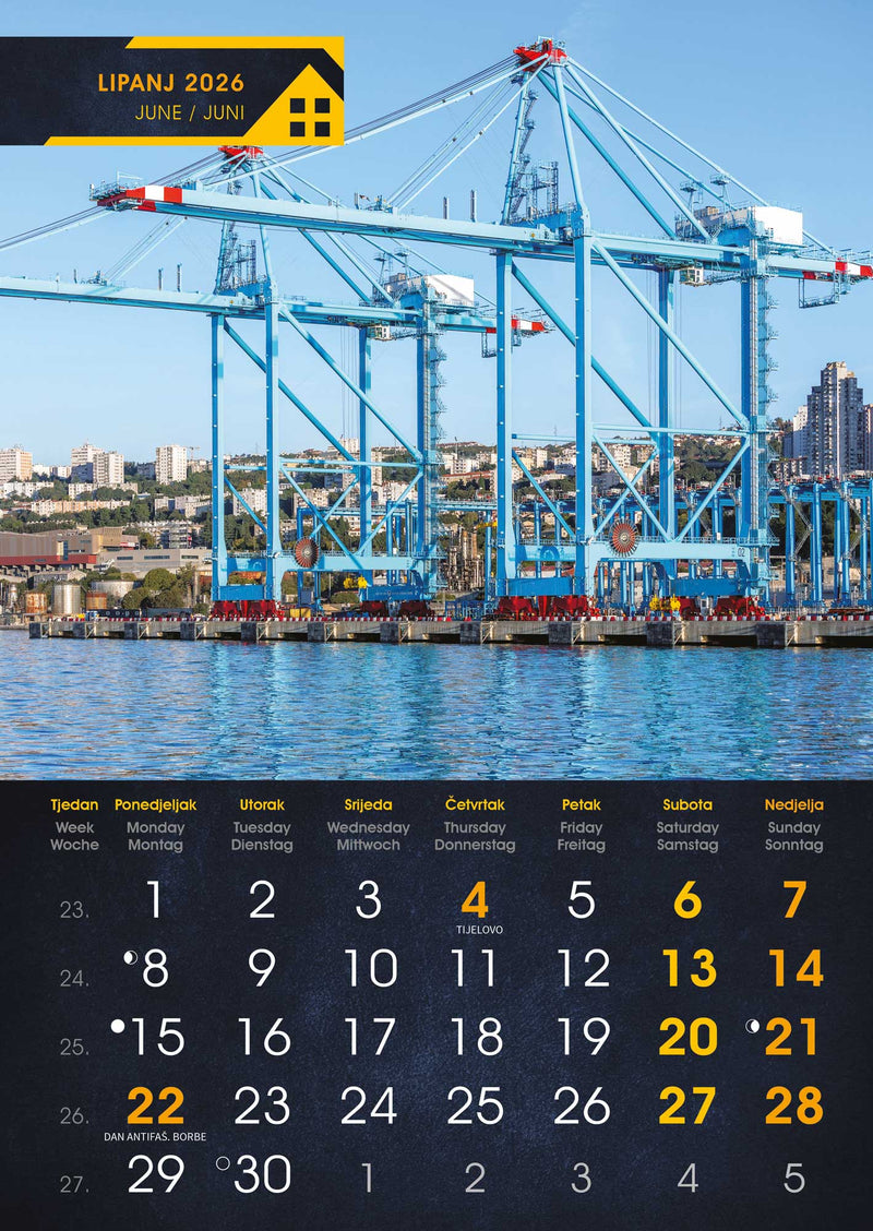 Promotivni zidni kalendar S gradilišta