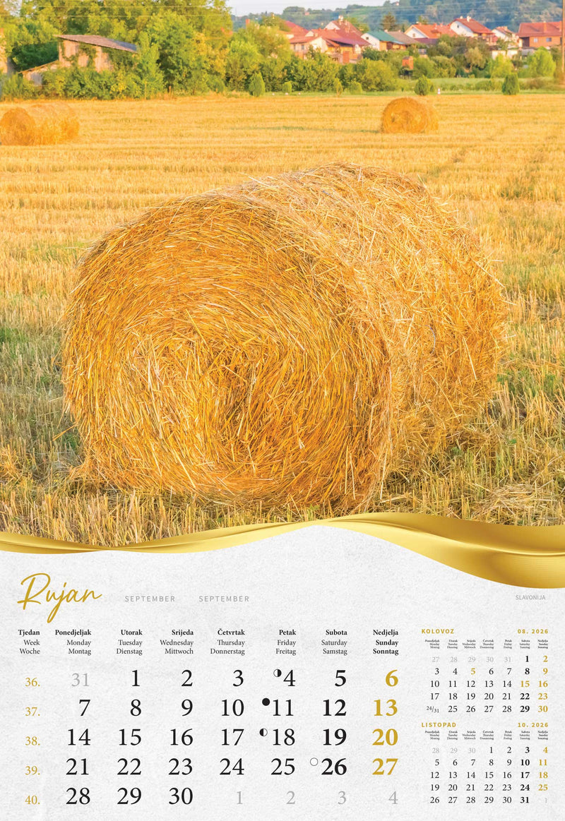 Promotivni kalendar Moja zlatna Slavonija i Baranja