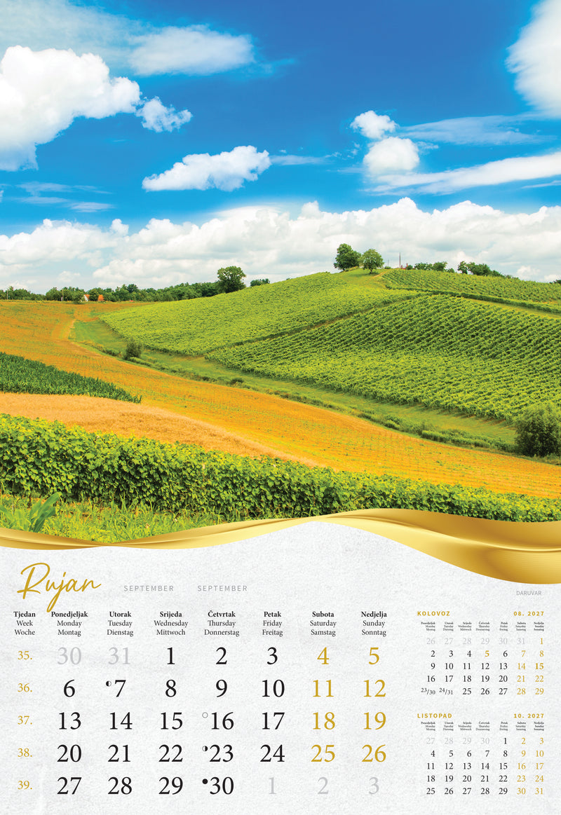 Promotivni kalendar Moja zlatna Slavonija i Baranja