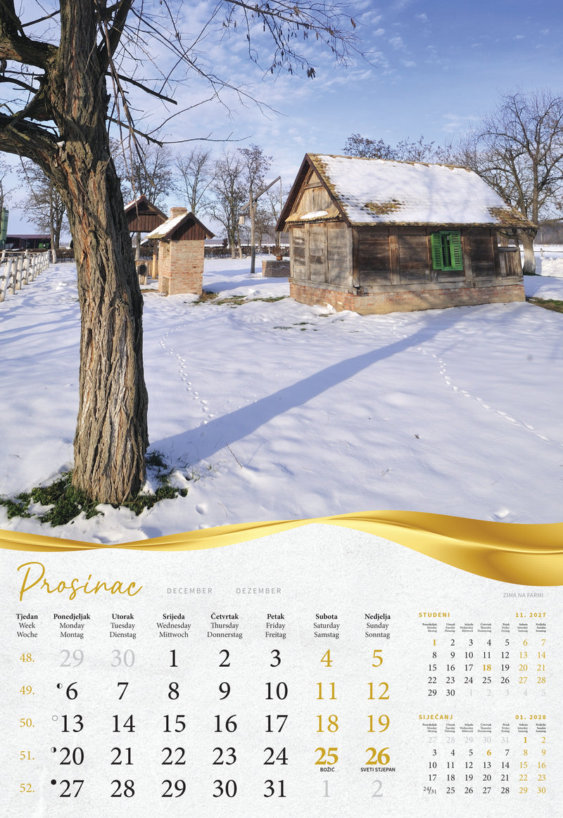 Promotivni kalendar Moja zlatna Slavonija i Baranja