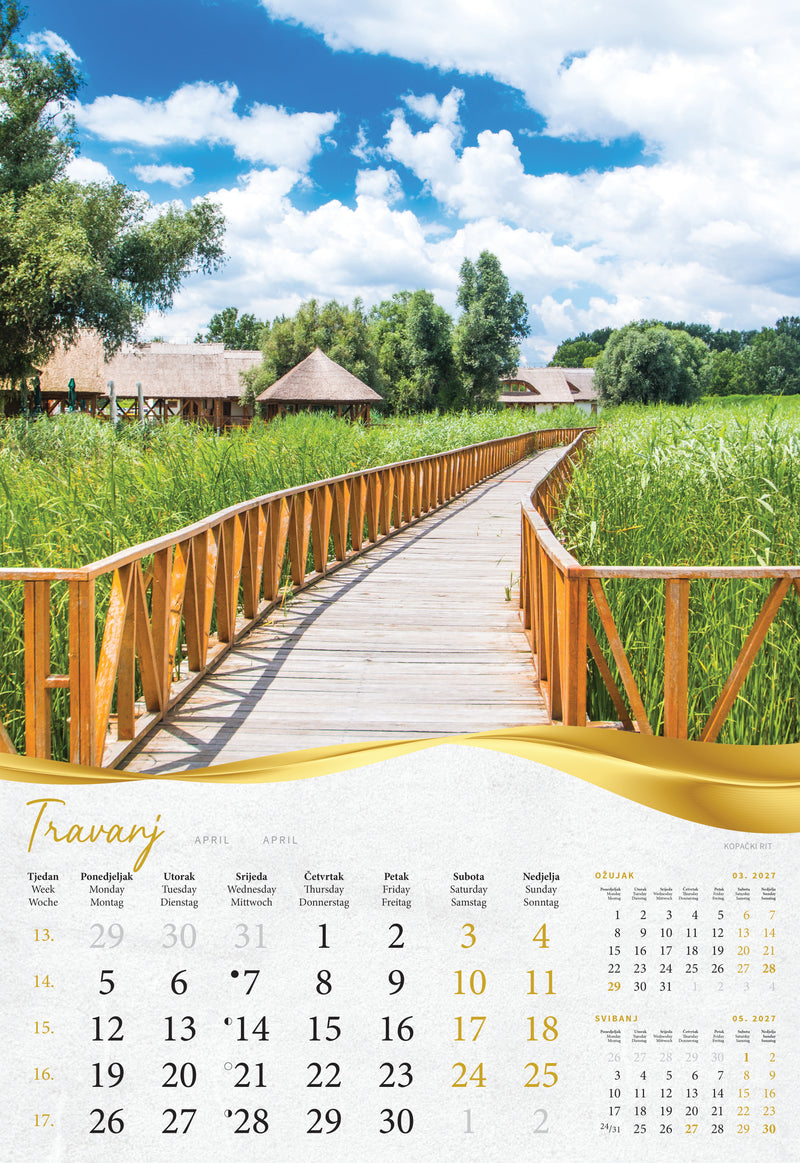 Promotivni kalendar Moja zlatna Slavonija i Baranja