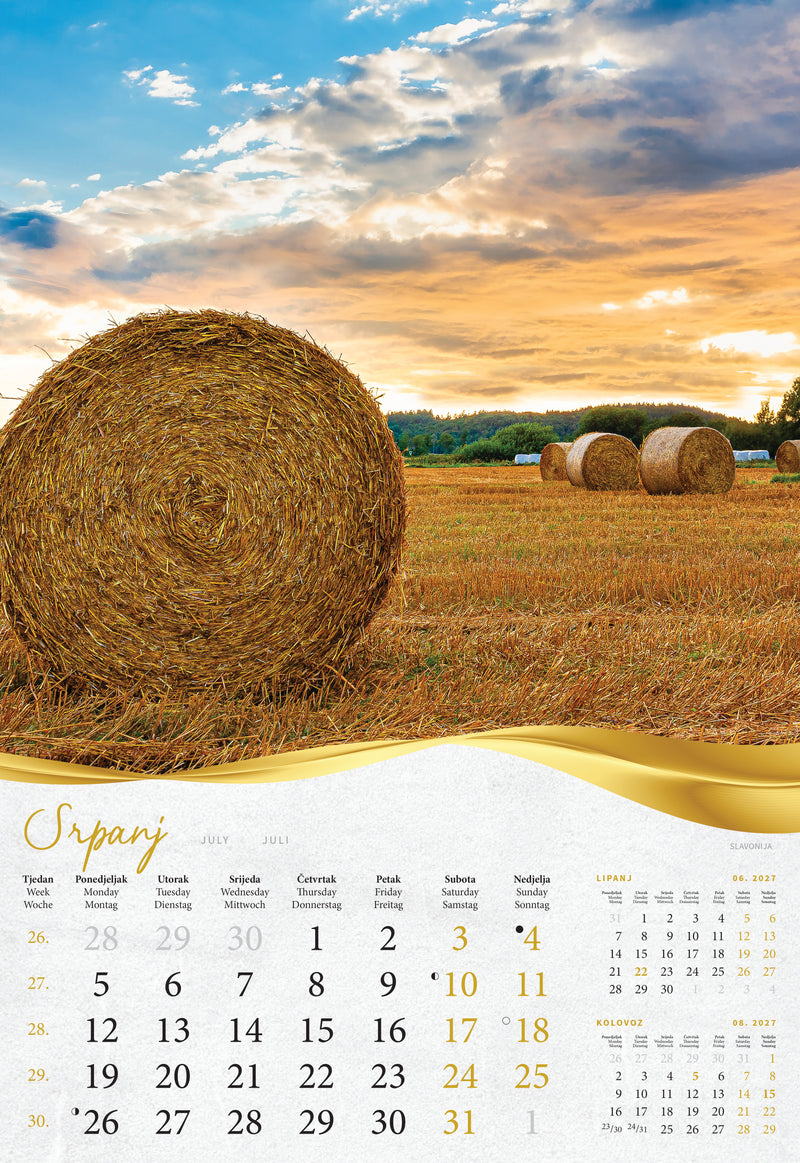 Promotivni kalendar Moja zlatna Slavonija i Baranja