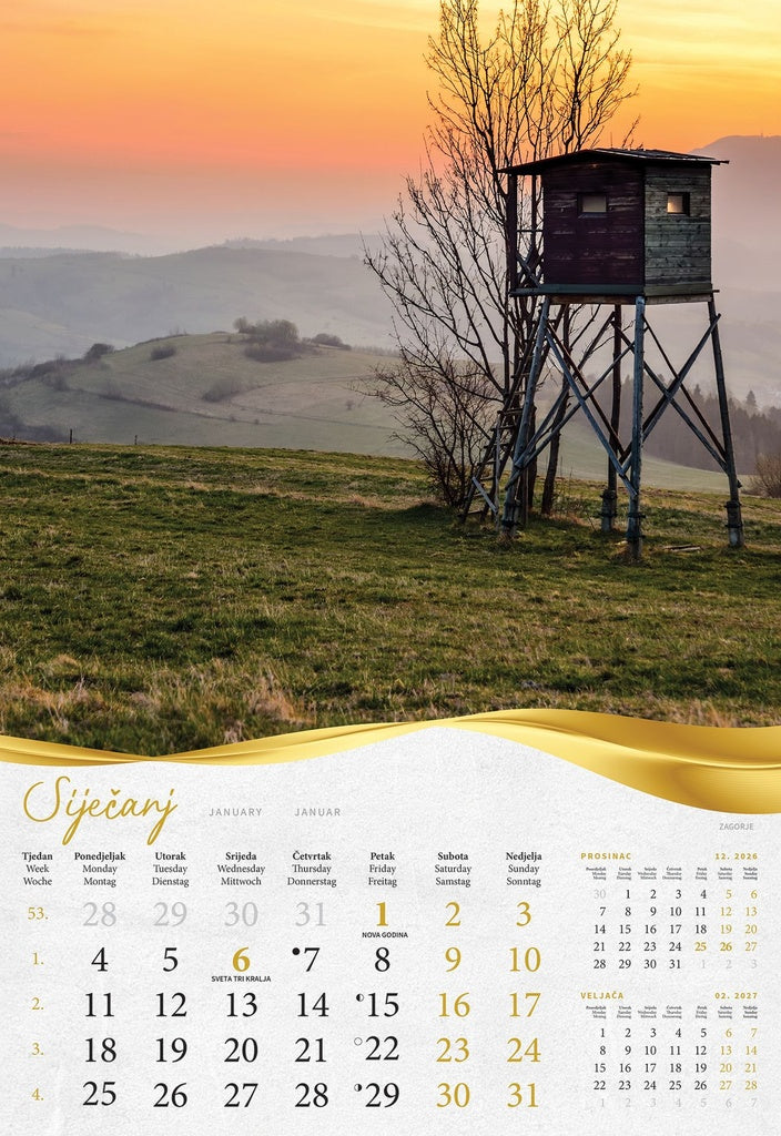 Promotivni zidni kalendar Bajkovito Zagorje i Međimurje