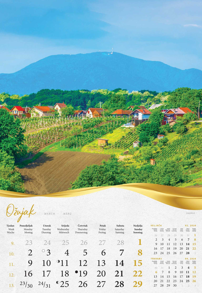 Promotivni zidni kalendar Bajkovito Zagorje i Međimurje
