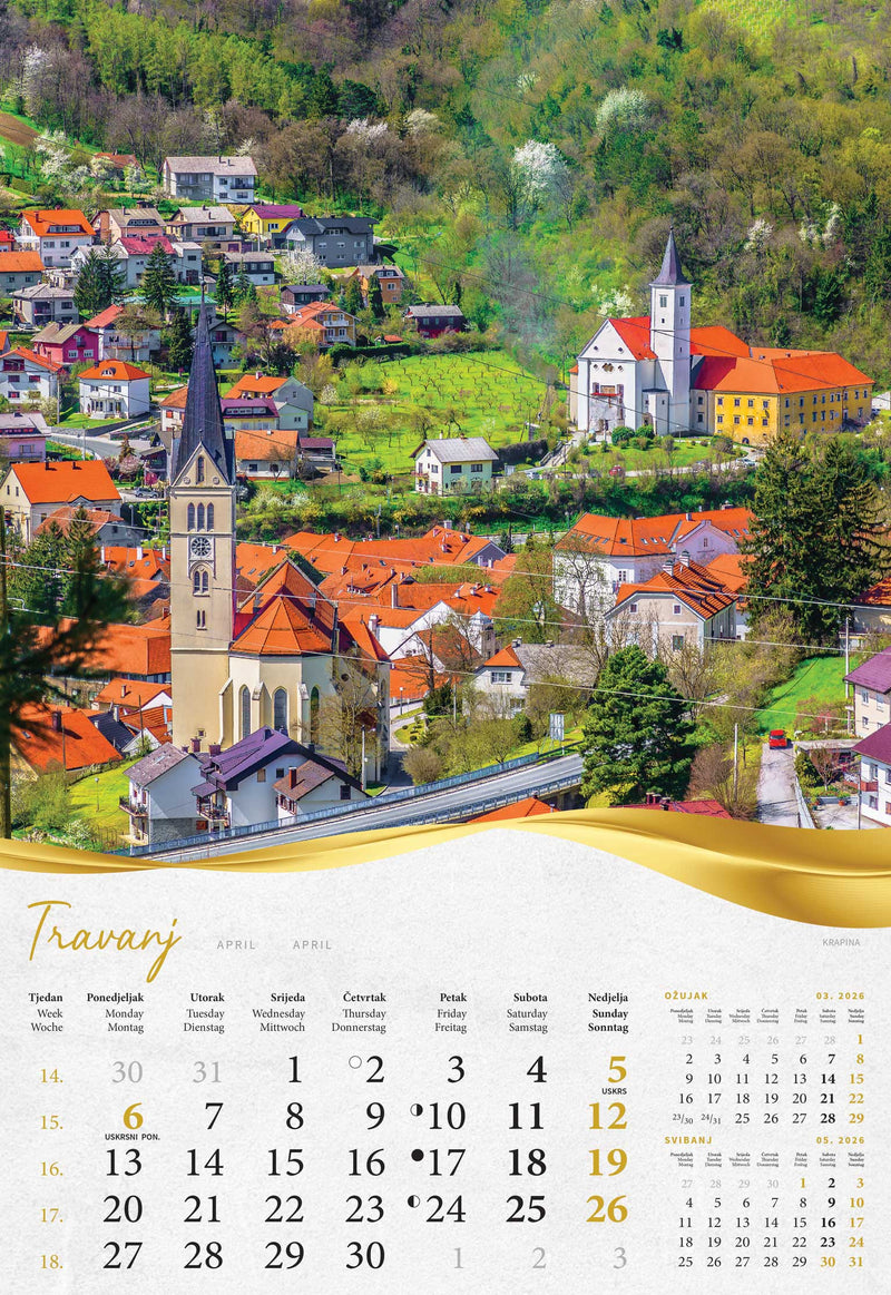 Promotivni zidni kalendar Bajkovito Zagorje i Međimurje