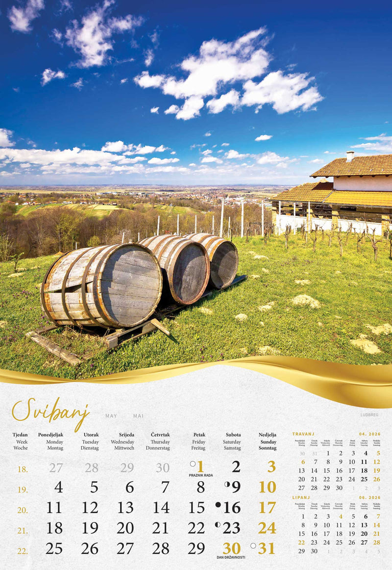 Promotivni zidni kalendar Bajkovito Zagorje i Međimurje