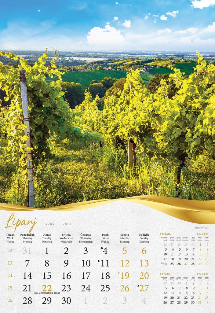 Promotivni zidni kalendar Bajkovito Zagorje i Međimurje