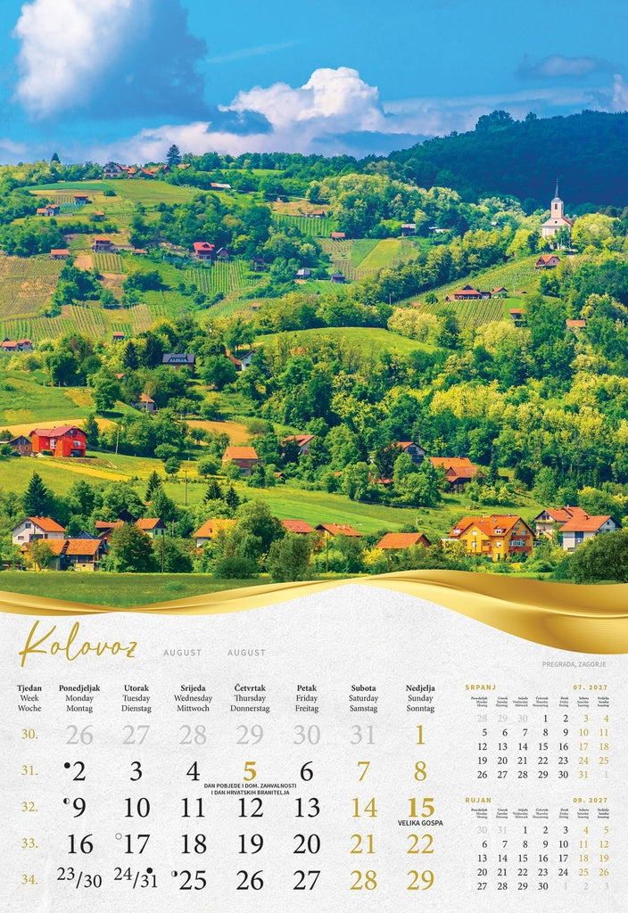 Promotivni zidni kalendar Bajkovito Zagorje i Međimurje