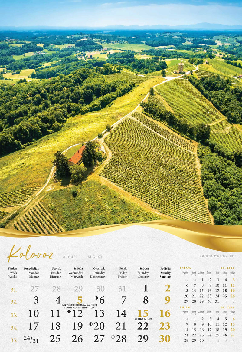 Promotivni zidni kalendar Bajkovito Zagorje i Međimurje