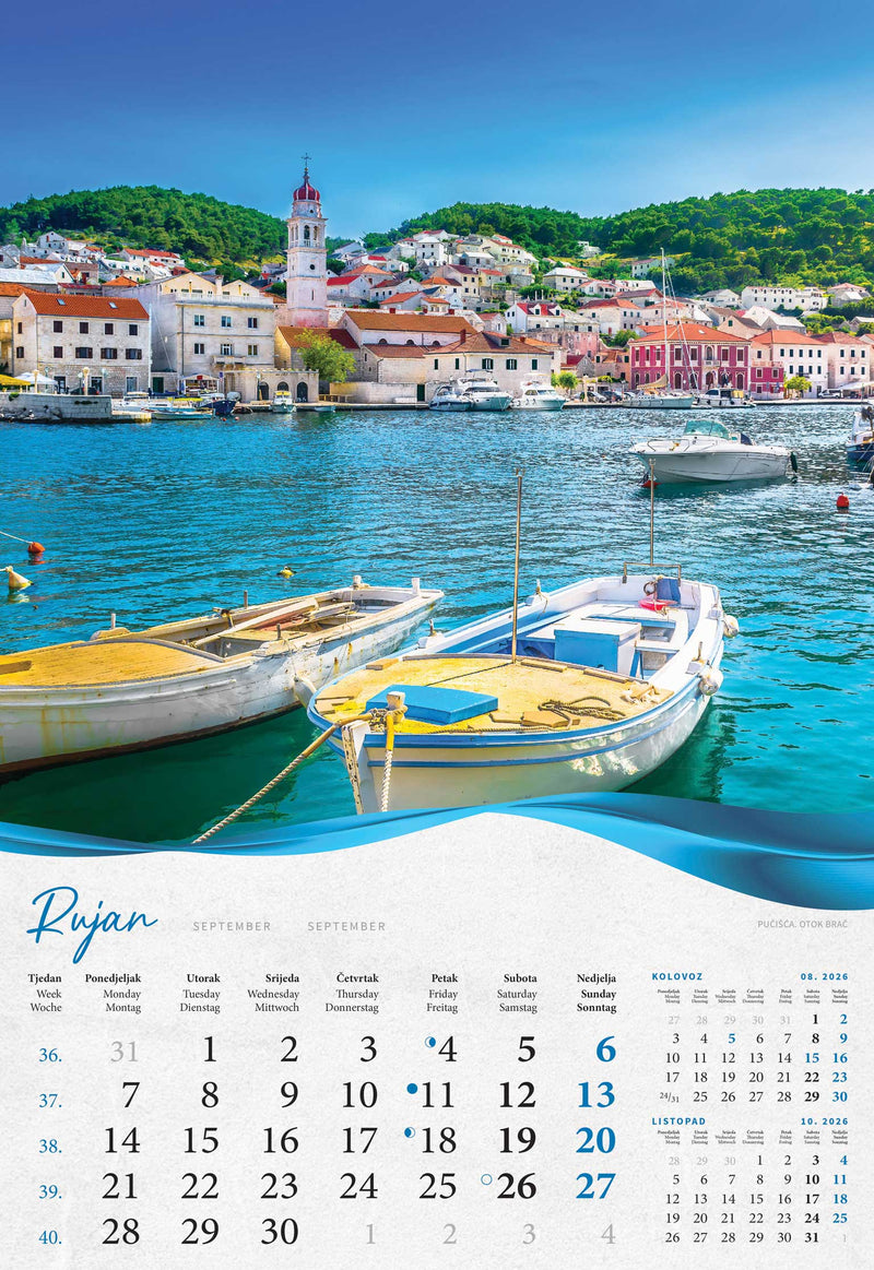 Promotivni zidni kalendar Biserna Dalmacija