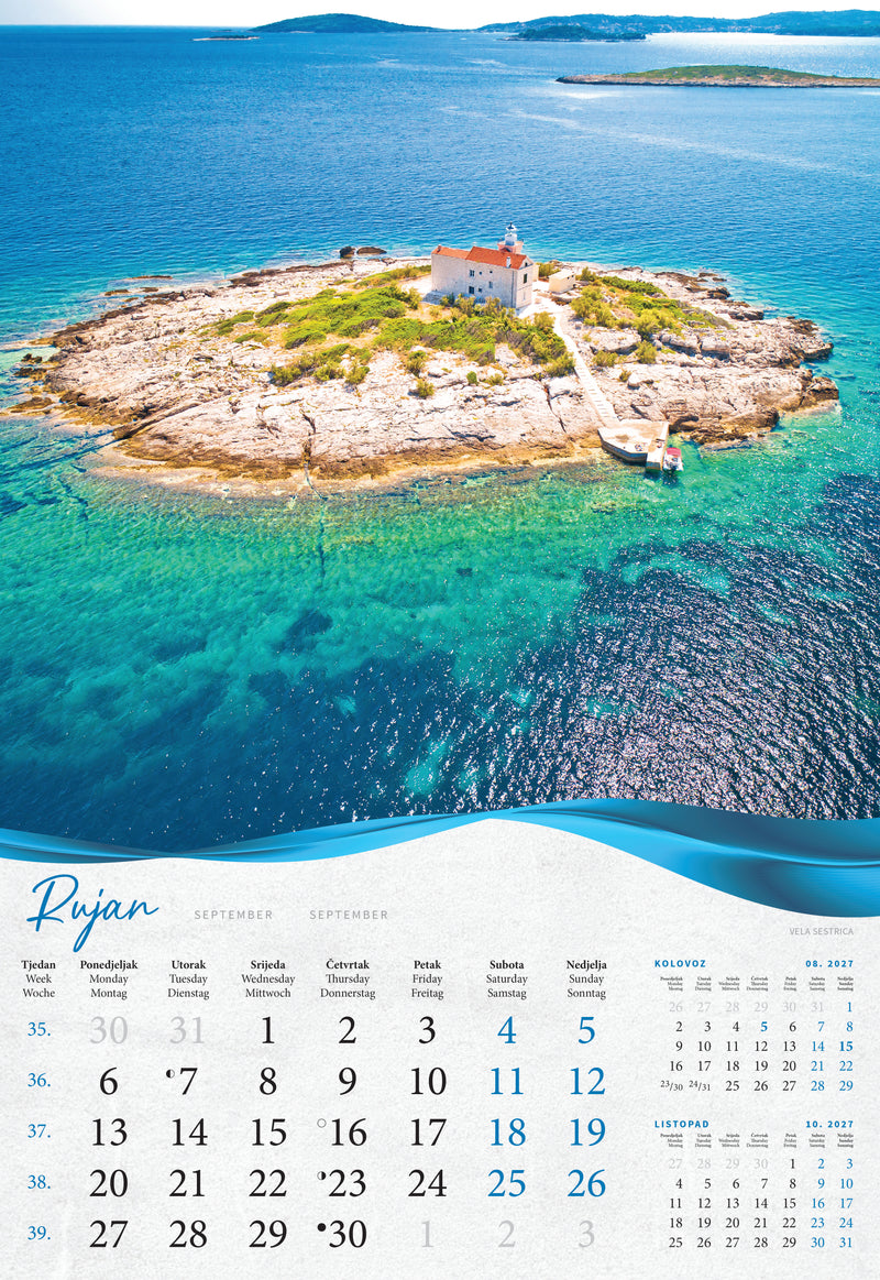 Promotivni zidni kalendar Biserna Dalmacija