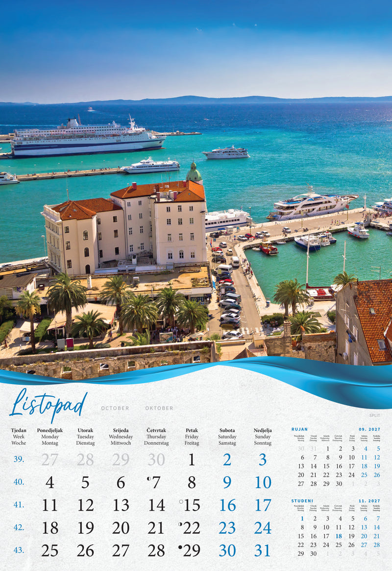 Promotivni zidni kalendar Biserna Dalmacija