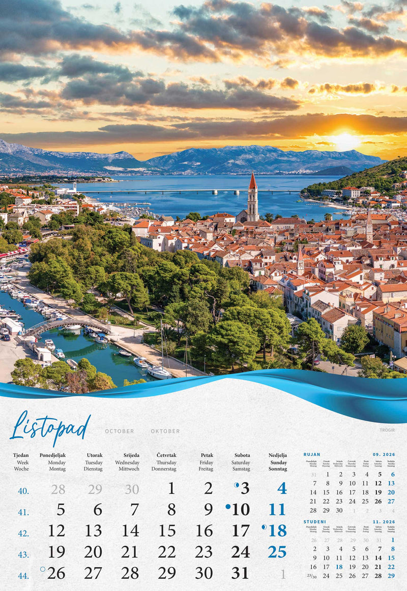 Promotivni zidni kalendar Biserna Dalmacija