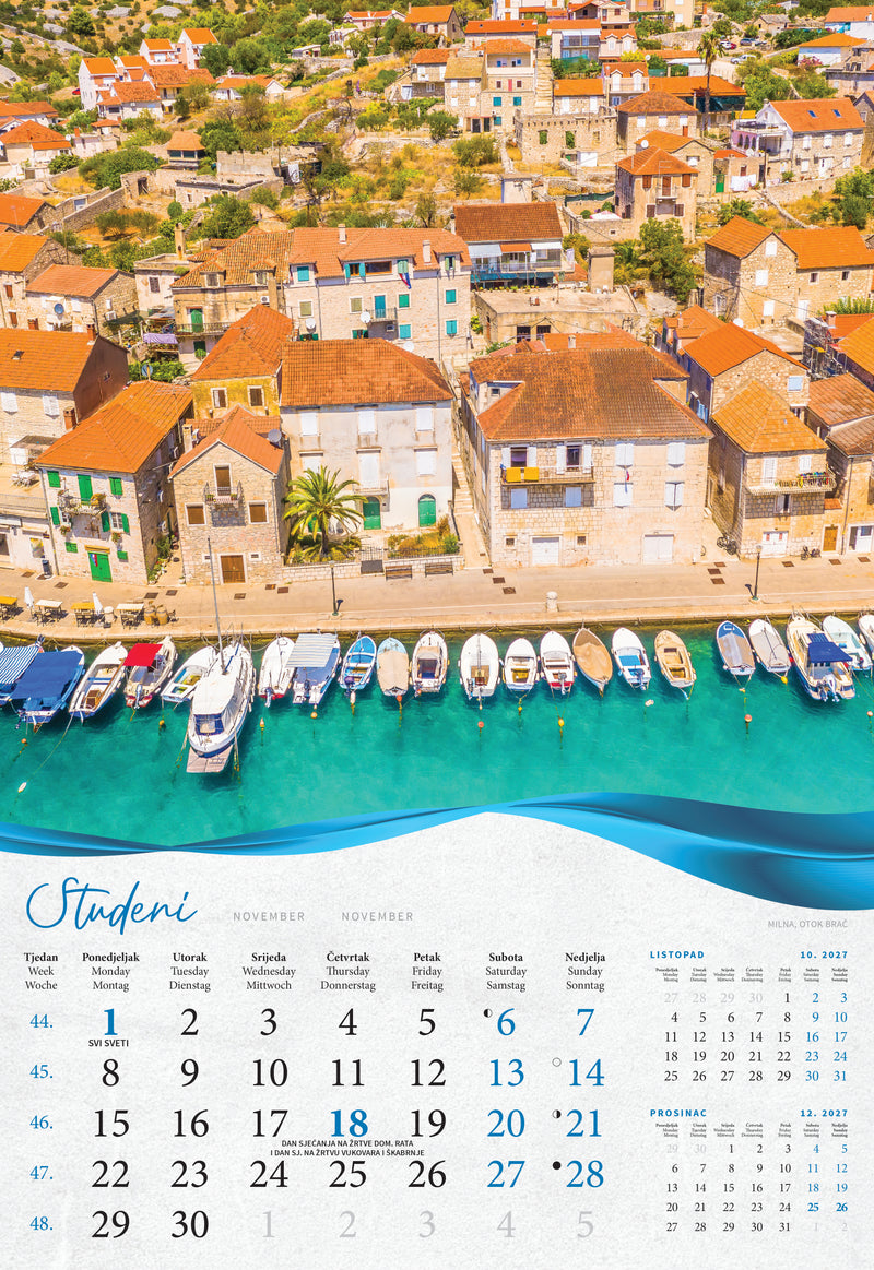 Promotivni zidni kalendar Biserna Dalmacija