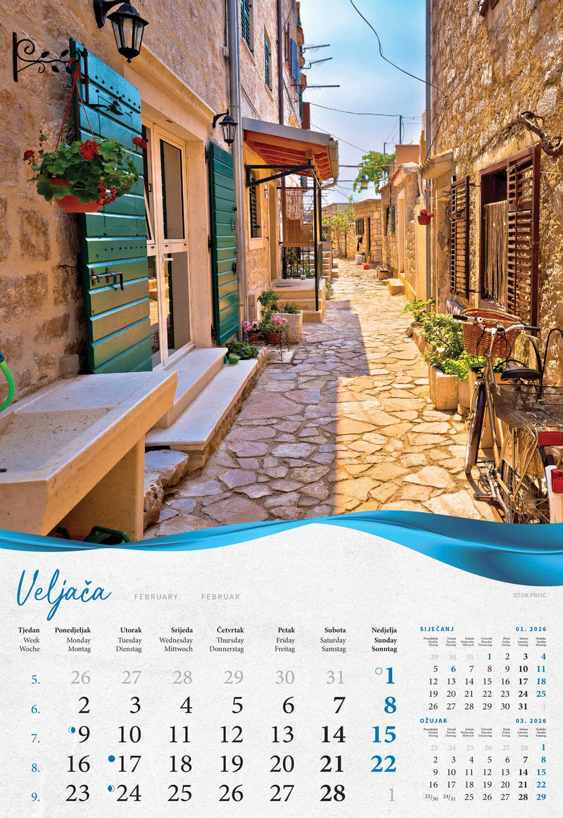 Promotivni zidni kalendar Biserna Dalmacija