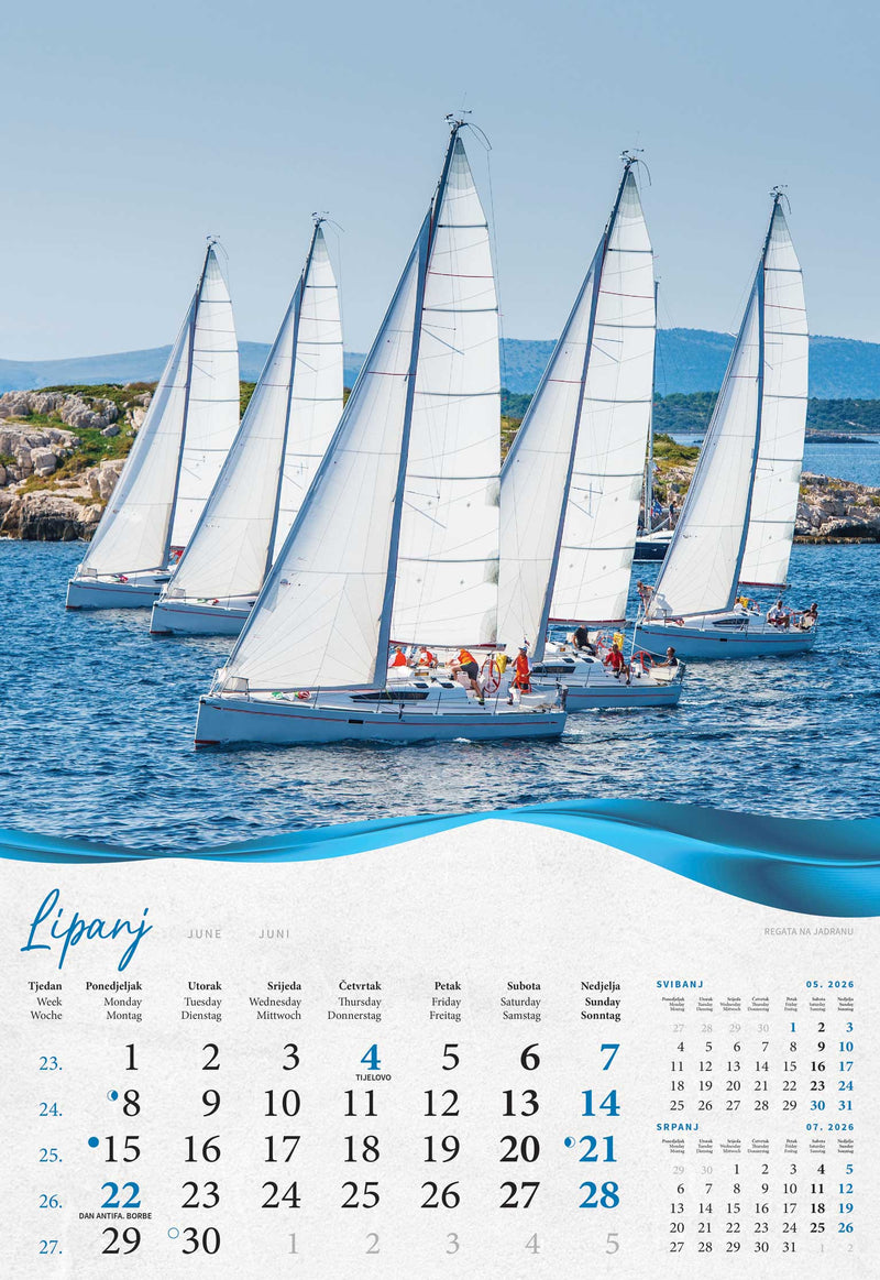 Promotivni zidni kalendar Biserna Dalmacija