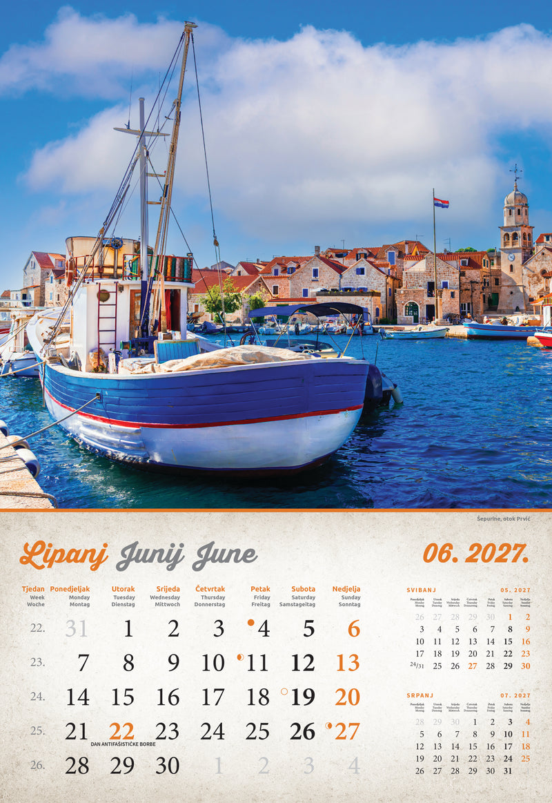Promotivni zidni kalendar Vintage gradovi