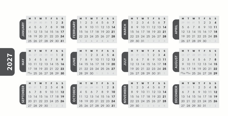 Promotivni stolni kalendar čestitka - Masculine