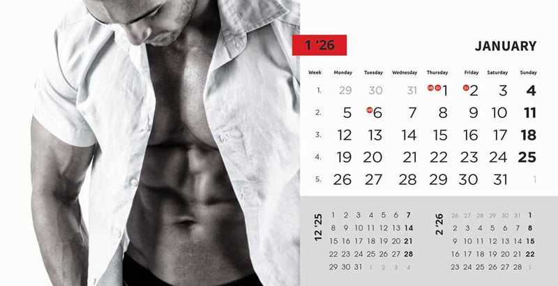 Promotivni stolni kalendar čestitka - Masculine