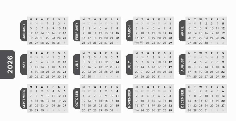 Promotivni stolni kalendar čestitka - Masculine