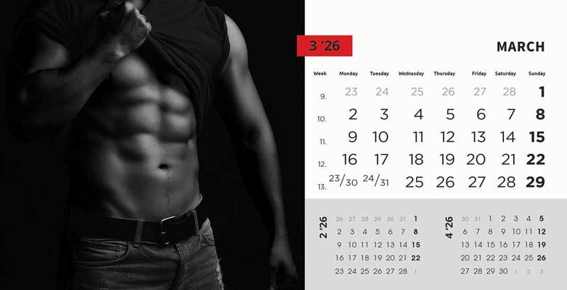 Promotivni stolni kalendar čestitka - Masculine