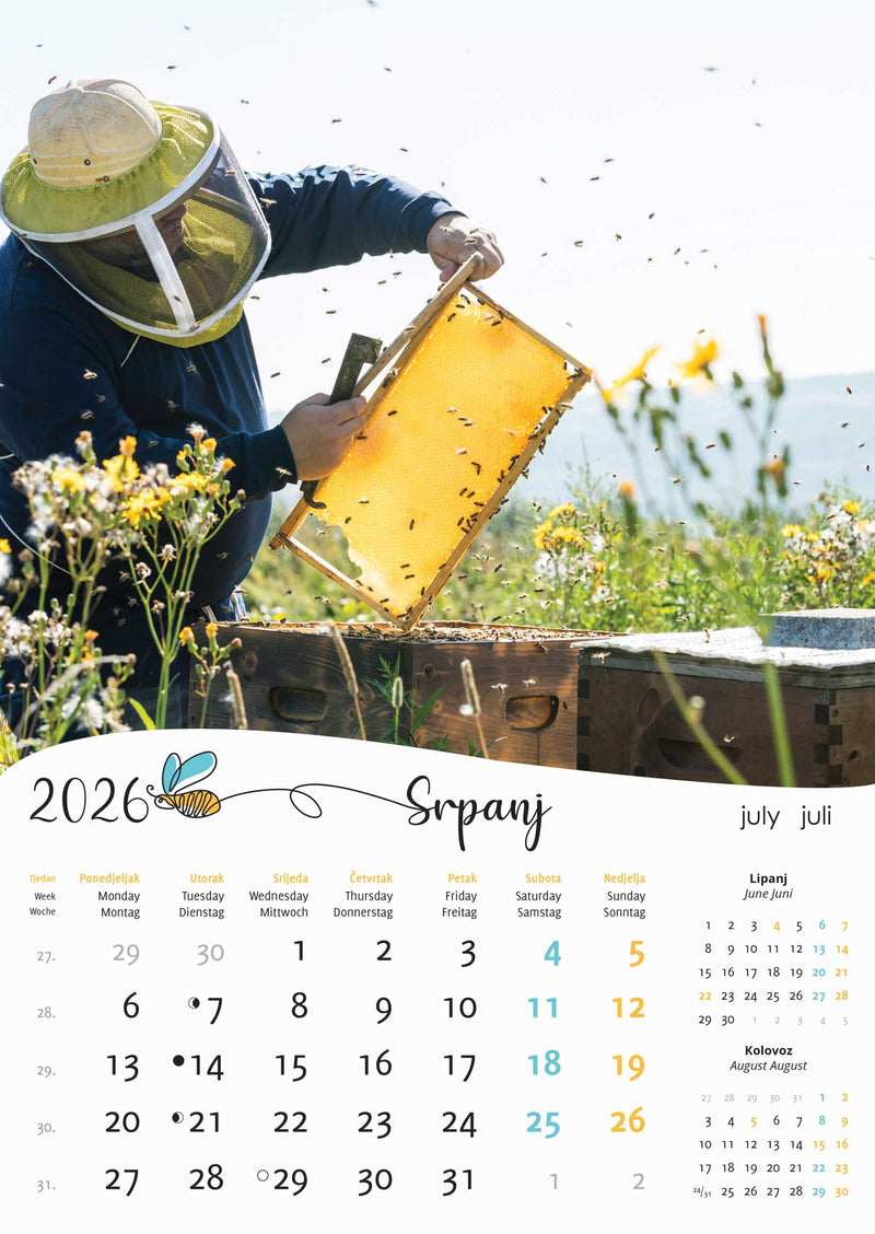 Promotivni zidni kalendar Pčele