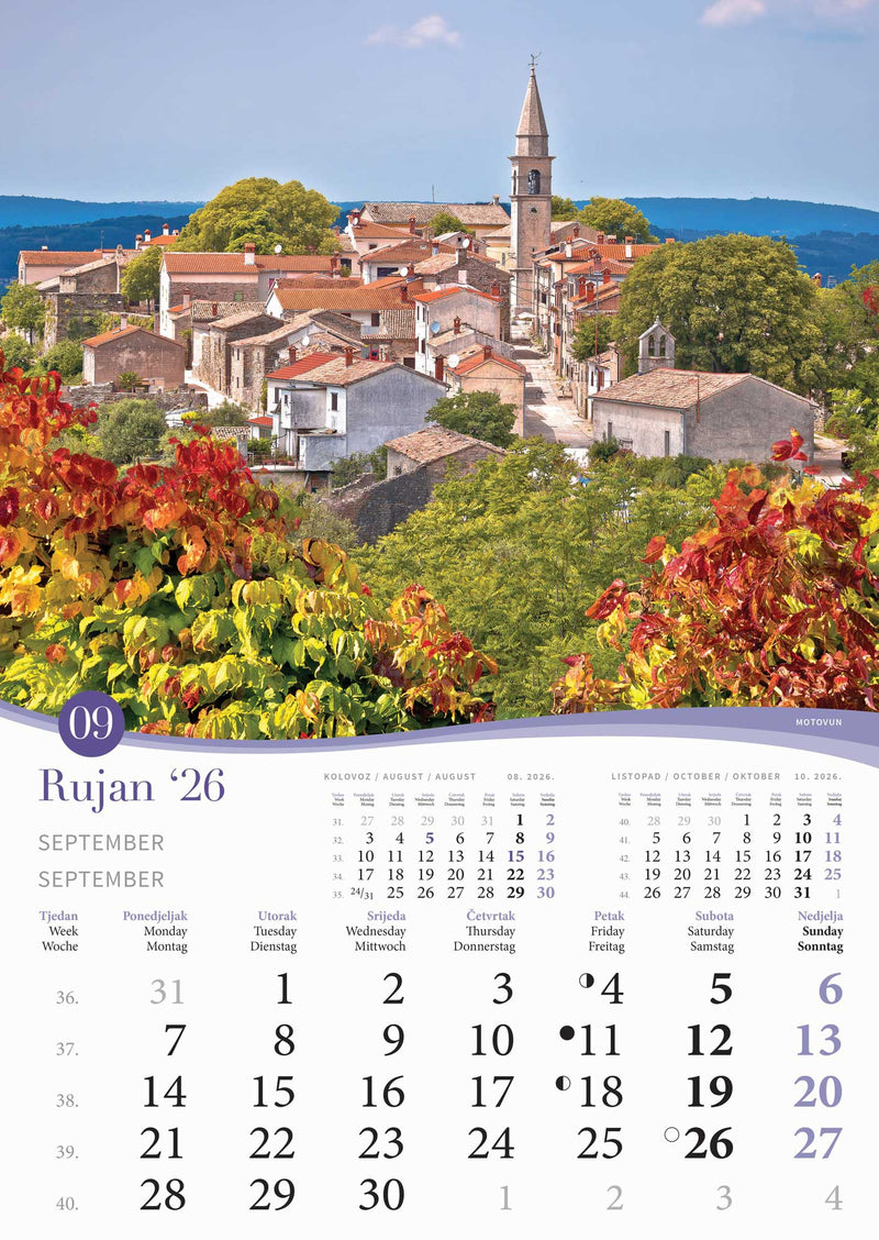 Promotivni zidni kalendar Romantična Hrvatska