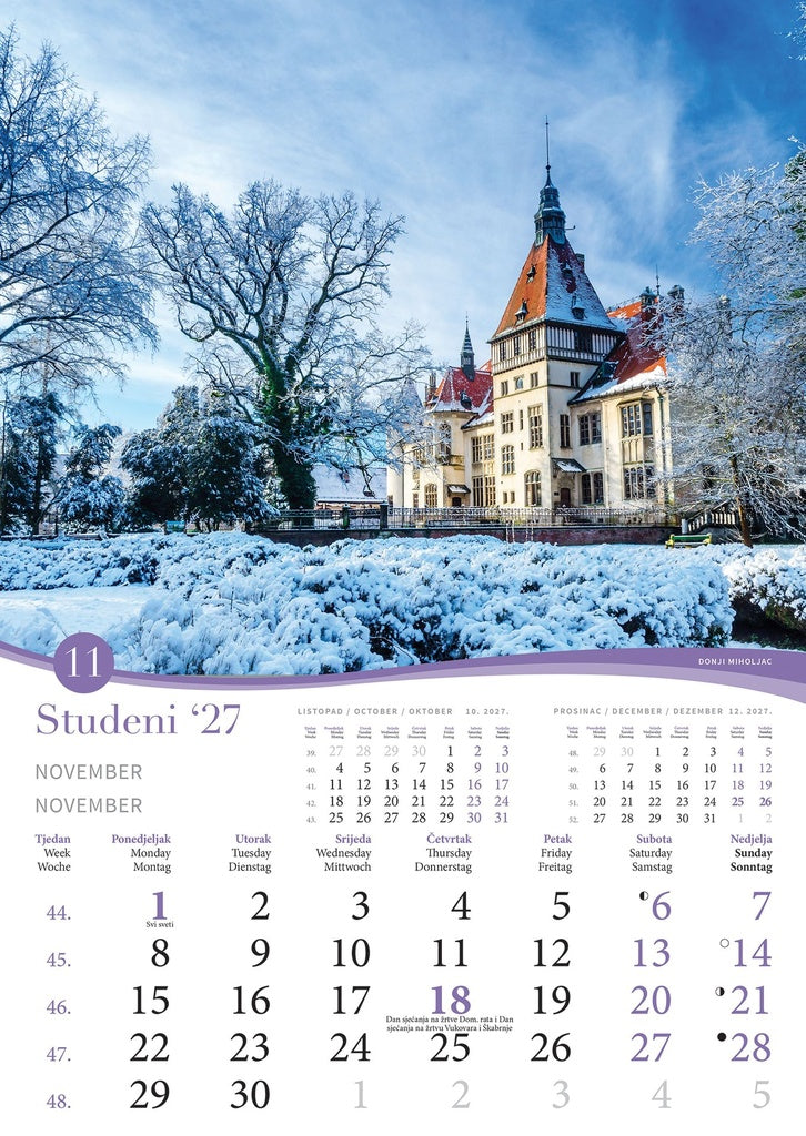 Promotivni zidni kalendar Romantična Hrvatska