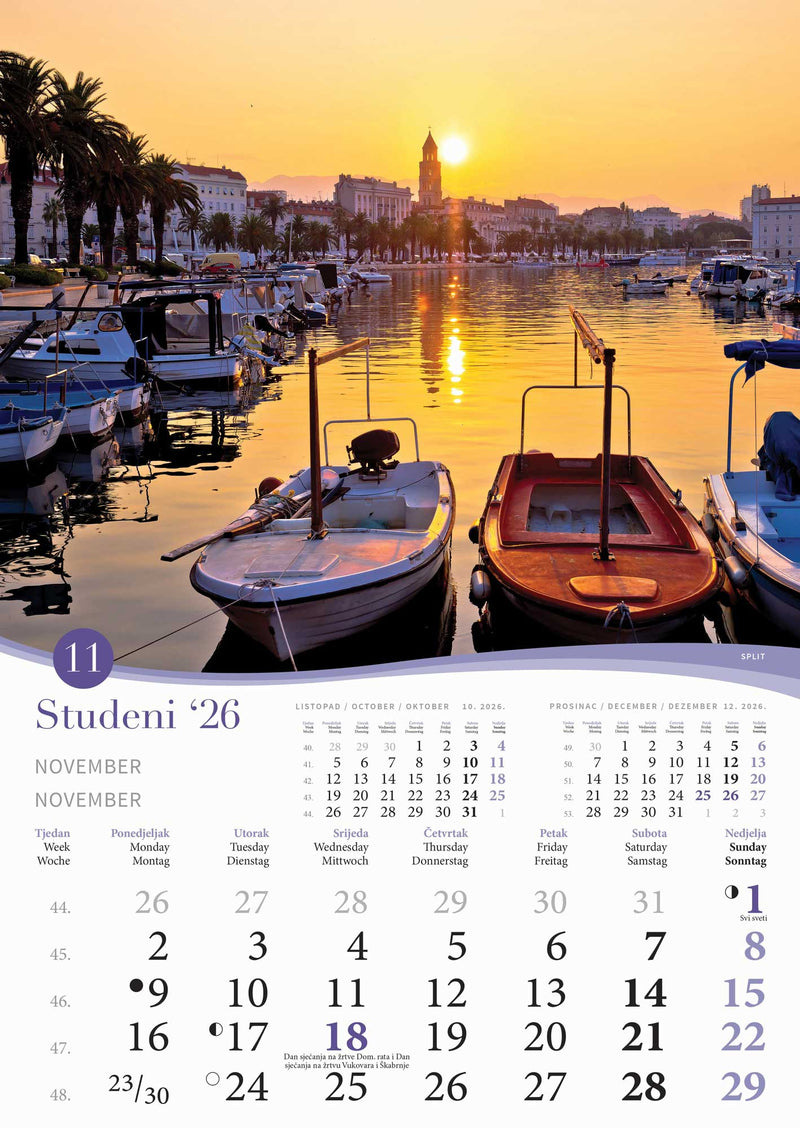 Promotivni zidni kalendar Romantična Hrvatska