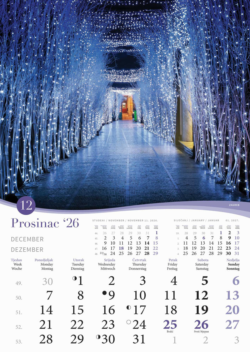 Promotivni zidni kalendar Romantična Hrvatska