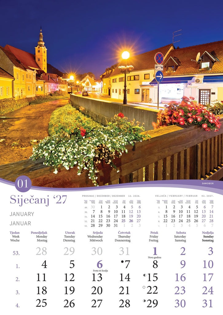 Promotivni zidni kalendar Romantična Hrvatska
