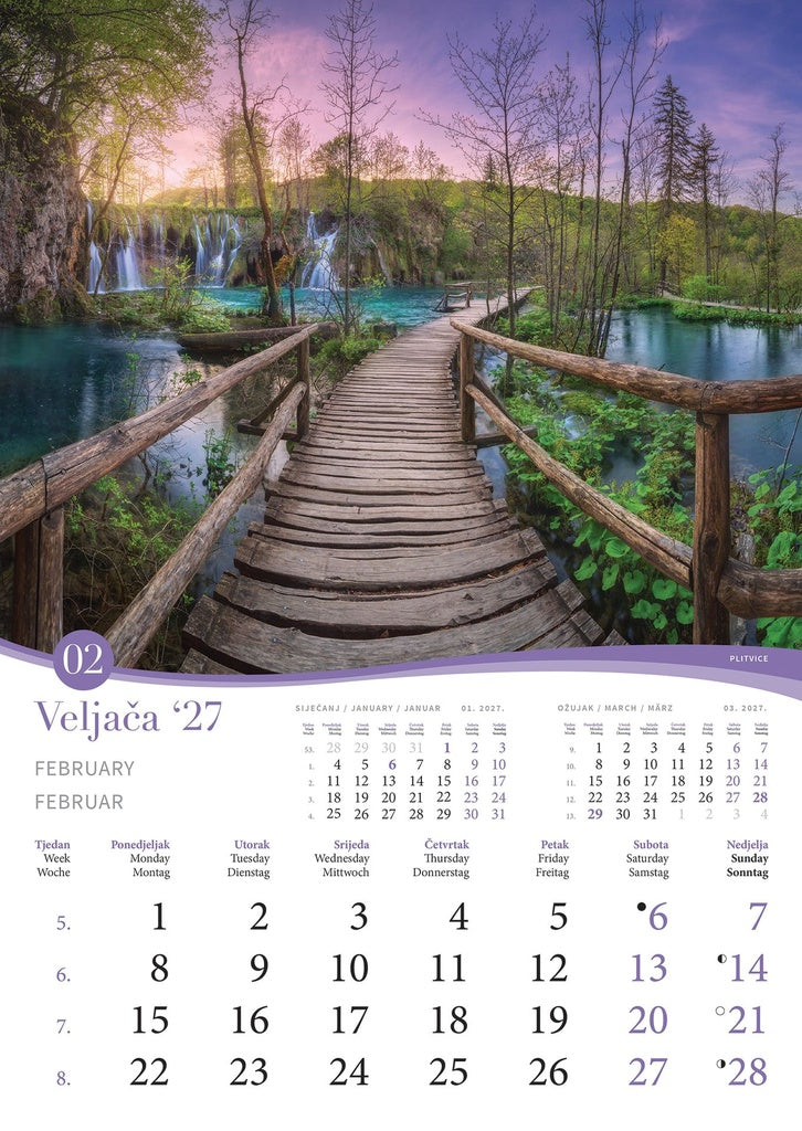 Promotivni zidni kalendar Romantična Hrvatska