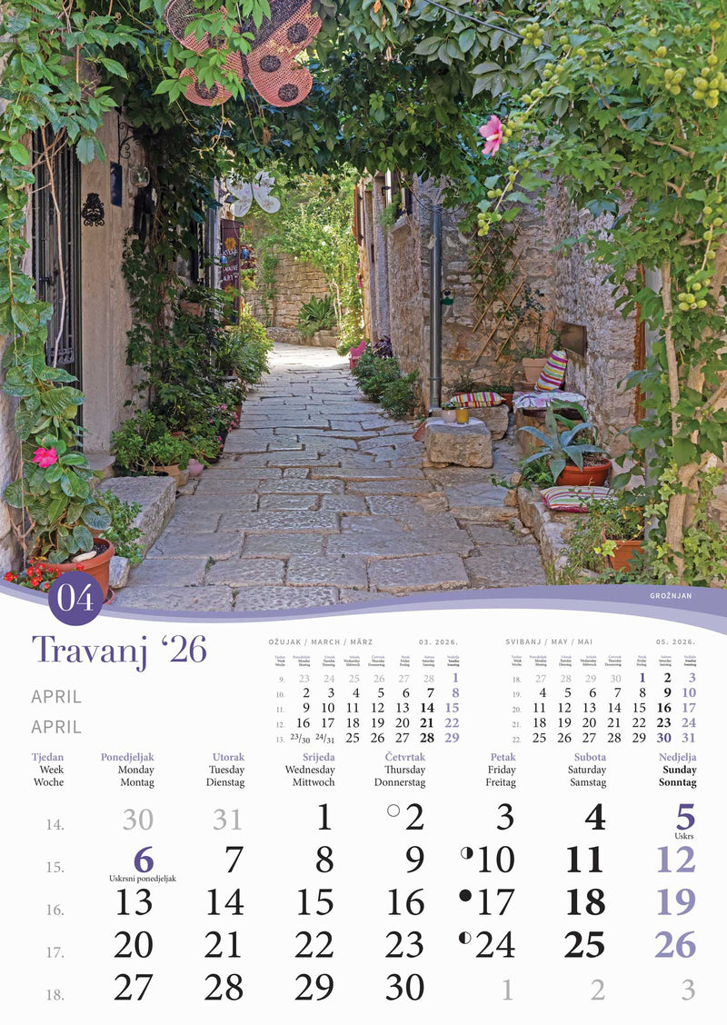 Promotivni zidni kalendar Romantična Hrvatska